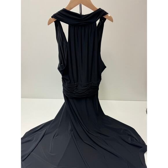 Evan Picone Black Sleeveless Dress size 8 Knee Length Minimalist - Picture 4 of 7